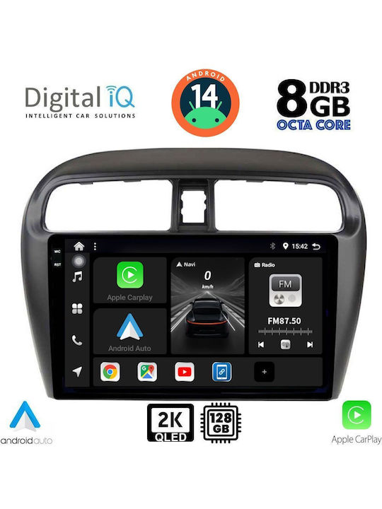 Digital IQ Car Audio System for Mitsubishi Space Star 2013-2020 (Bluetooth/USB/AUX/WiFi/GPS/Apple-Carplay/Android-Auto) with Touch Screen 9"