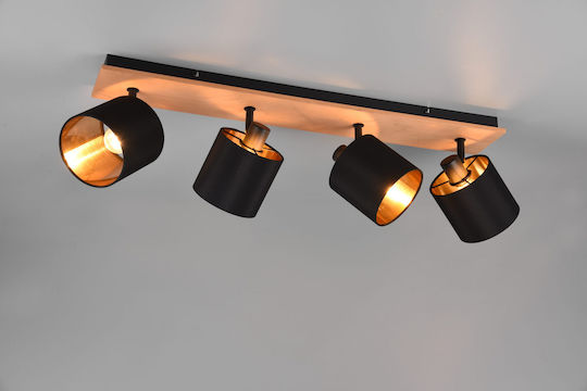 Trio Lighting Tommy Spot with 4 Lights and with Socket E14 in Black Color Trio Lighting Tommy Spot with 4 Lights and with Socket E14 in Black Color