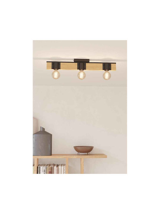 Eglo Triple Spot with Socket E27 in Brown Color