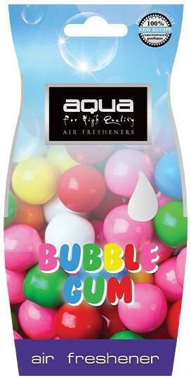 Aqua Car Air Freshener Tab Pendand The Naturals Bubble Gum 00-0