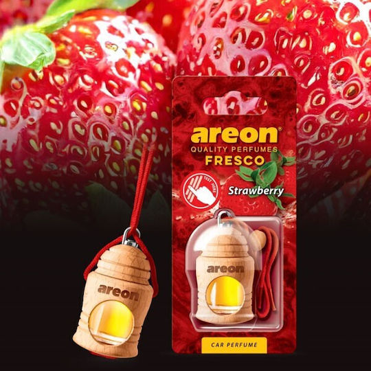 Areon Car Air Freshener Pendand Liquid Fresco Strawberry 4ml