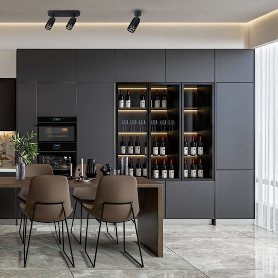 Eko Light Doppel Spot mit Fassung GU10 in Schwarz Farbe