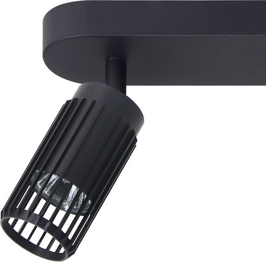 Eko Light Doppel Spot mit Fassung GU10 in Schwarz Farbe