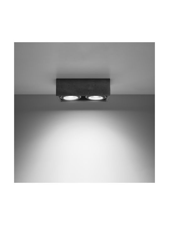 Sollux Quatro Double Spot with Socket GU10 in Gray Color