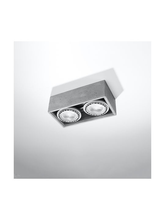 Sollux Quatro Double Spot with Socket GU10 in Gray Color