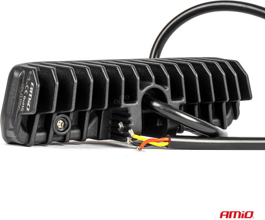 AMiO Rectangleς Waterproof Headlights Car LED Universal 12 / 24V 31W 16.3cm with White Lighting 1pcs