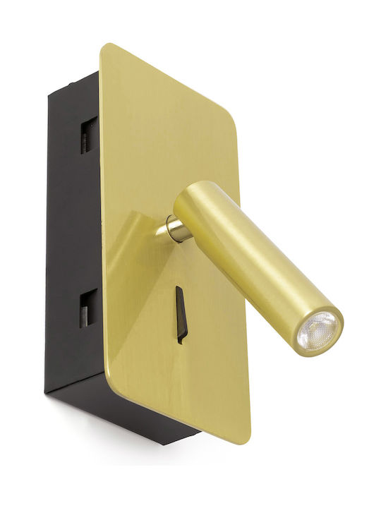 Faro Barcelona Suau Single LED Warm White Spot in Gold Color