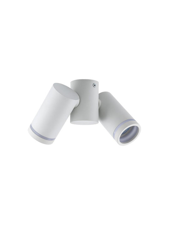 TK Lighting Διπλό Σποτ με Ντουί GU10 σε Λευκό Χρώμα