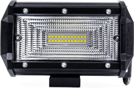 AMiO Rechteckς Scheinwerfer Auto LED 9 - 36V 72W 5.5cm mit Weiß Beleuchtung 1Stück