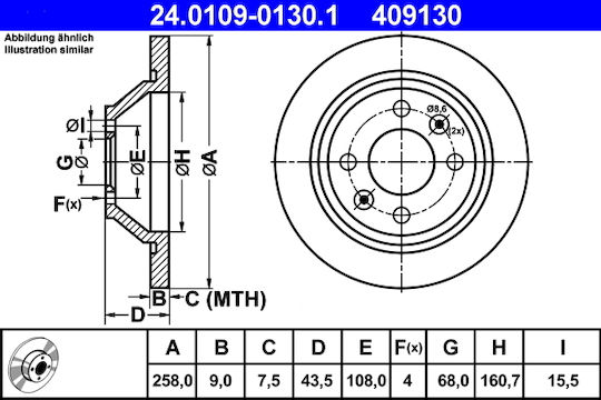 Saab 900 I Ac4 Am4 Ate 24010901301 Brake Disc