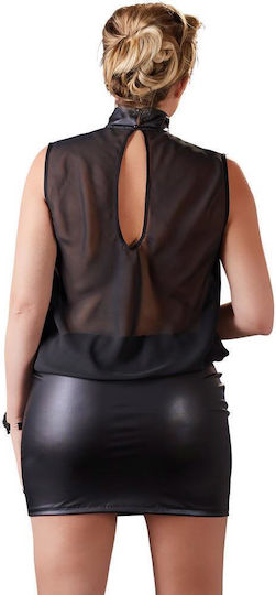 Cottelli Collection Sleeveless Mini Dress Plus Size Sexy Dress Black