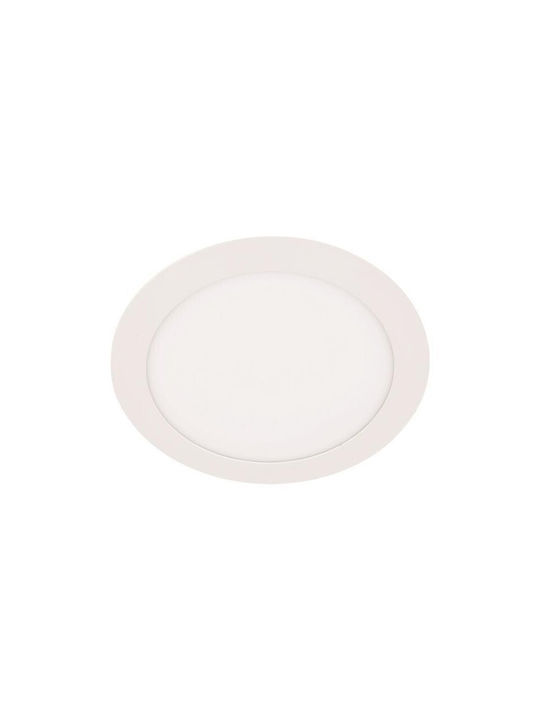 Eurolamp Στρογγυλό Χωνευτό LED Panel 20W με Φυσικό Λευκό Φως 4000K 22.5εκ.