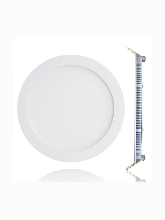 Aca Στρογγυλό Χωνευτό LED Panel 23W με Ψυχρό Λευκό Φως 6500K 29.8εκ.