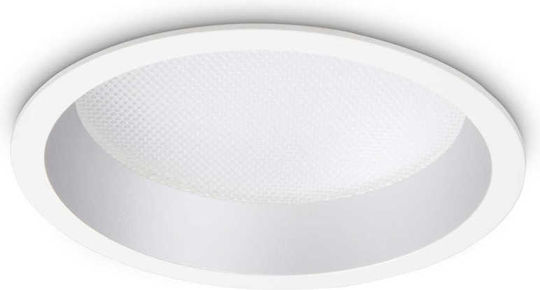 Ideal Lux Rund Vertieft LED Panel 20W mit Natürliches Weiß Licht 4000K