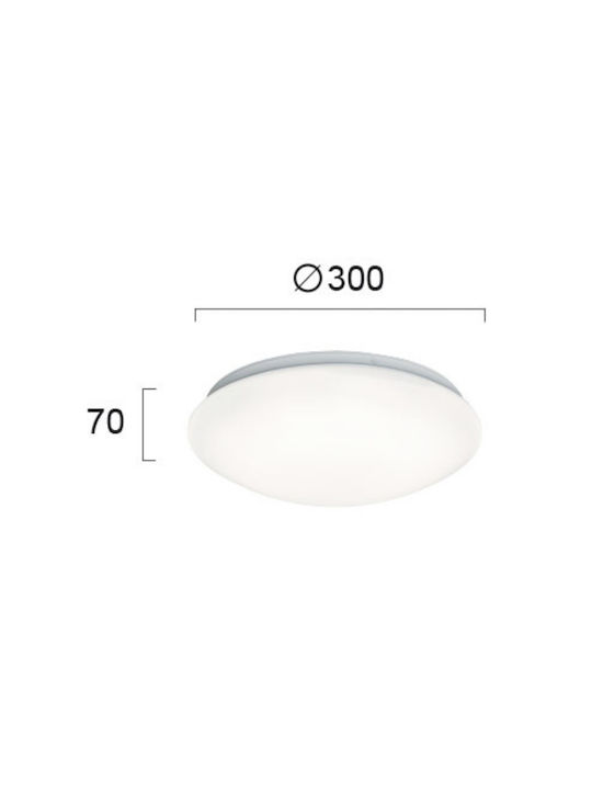 Viokef Bright Rund Draußen LED Panel 18W mit Warmes Weiß Licht 3000K