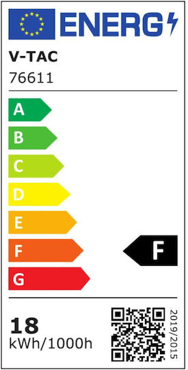 V-TAC Rund Draußen LED Panel 18W mit Natürliches Weiß Licht 4000K