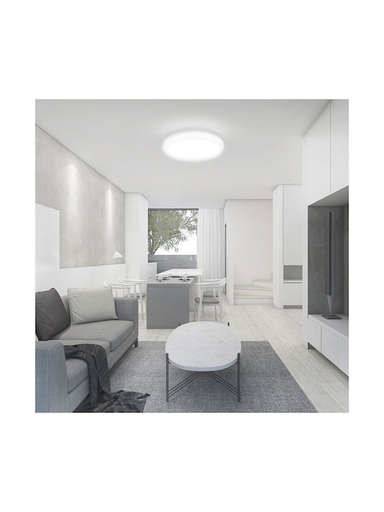 V-TAC Στρογγυλό Εξωτερικό LED Panel 18W με Θερμό Λευκό Φως 3000K