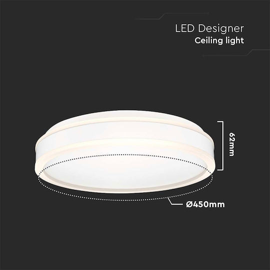 V-TAC Кръгла На открито LED Панел 24W с Неутрално бяло Светлина 4000К 45см.