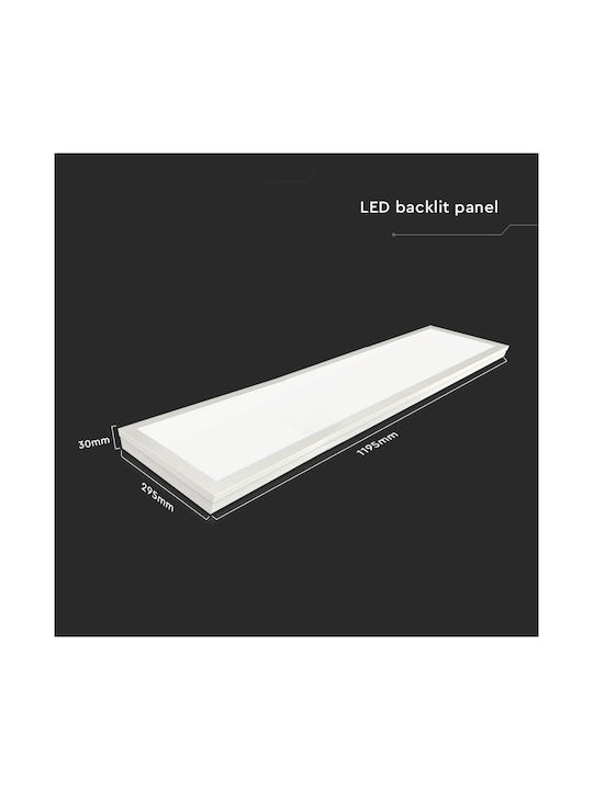 V-TAC Rectangular Recessed LED Panel 40W with Cool White Light 6500K 120x120cm