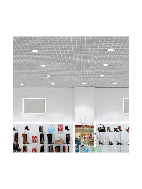 V-TAC Στρογγυλό Χωνευτό LED Panel 20W με Ψυχρό Λευκό Φως 6400K 17εκ.