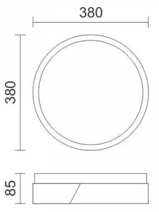 Spot Light Rund Draußen LED Panel 24W mit Warmes Weiß Licht 3000K