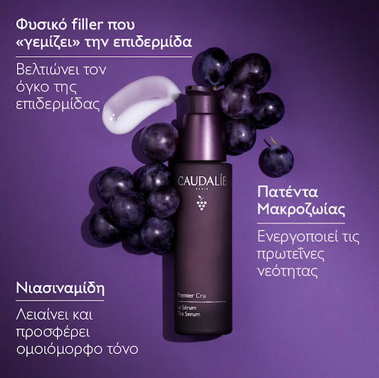 Caudalie Premier Cru Feuchtigkeitsspendend & Anti-Aging Serum Gesicht mit Niacinamid & Hyaluronsäure für Straffung 30ml