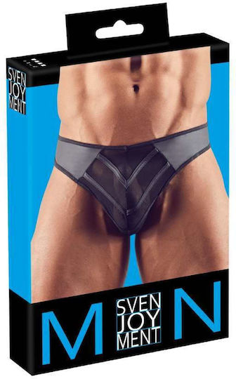 Svenjoyment Underwear Ανδρικό Sexy String Μαύρο