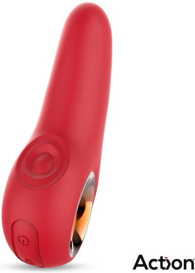 Action Mini Klitoris Vibrator 12,7cm Rot