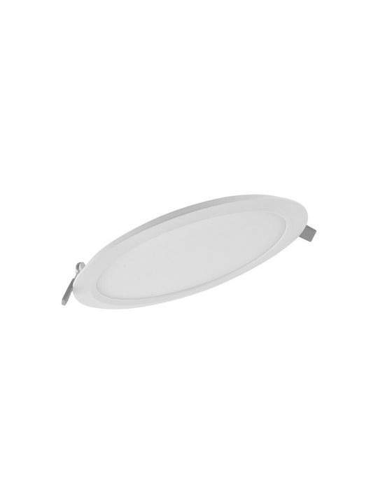 Ledvance Dl Slim Στρογγυλό LED Panel 18W με Θερμό Λευκό Φως 3000K