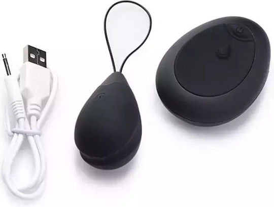 XR Bang! 10X Vibrating Silicone Egg Vibrator Egg with Remote Control 6.1cm Black