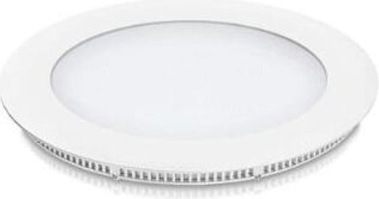 Fos me Round Recessed LED Panel 12W with Natural White Light 4000K 15cm