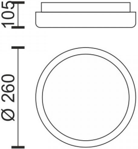 Spot Light Round Outdoor LED Panel 15W with Warm White Light 3000K 26cm