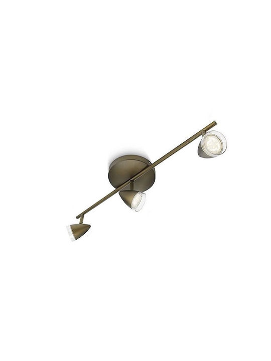 Philips Dreifach LED Spot in Bronze Farbe