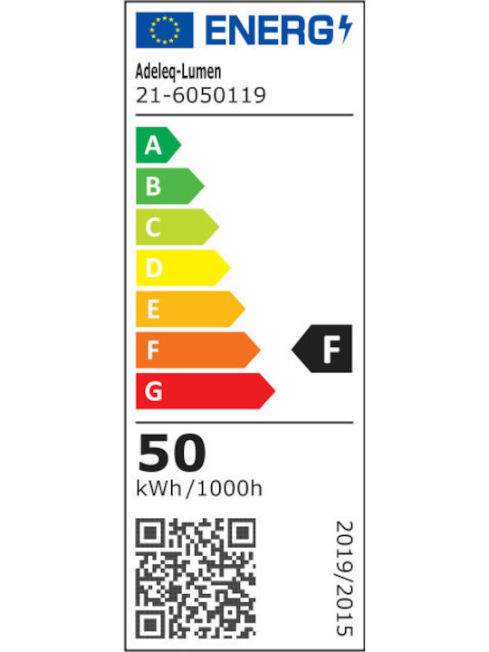 Adeleq Τετράγωνο LED Panel 50W με Φυσικό Λευκό Φως 4000K 60x60εκ.