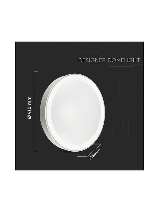 V-TAC Rund Draußen LED Panel 20W mit Warm zu kühlem Weiß Licht