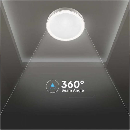 V-TAC Rund Draußen LED Panel 20W mit Warm zu kühlem Weiß Licht