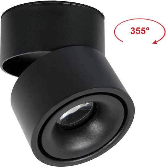 Gekas Single LED Warm White Spot in Black Color