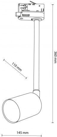 TK Lighting Μονό Σποτ με Ντουί GU10 σε Λευκό Χρώμα