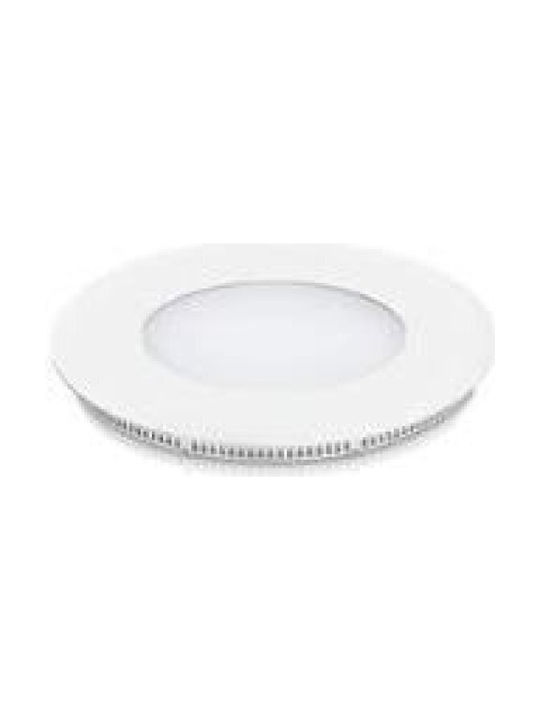 Fos me Rund Metallisch Einbau Spot mit integriertem LED und Kaltweißes Licht Weiß 9x9cm. 1Stück