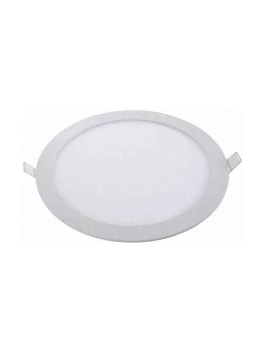Aca Round Metallic Recessed Spot with Integrated LED and Warm White Light White 29.8x29.8cm. 1pcs