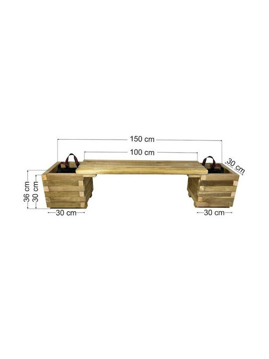 Tesias Set 2 Töpfe Holz
