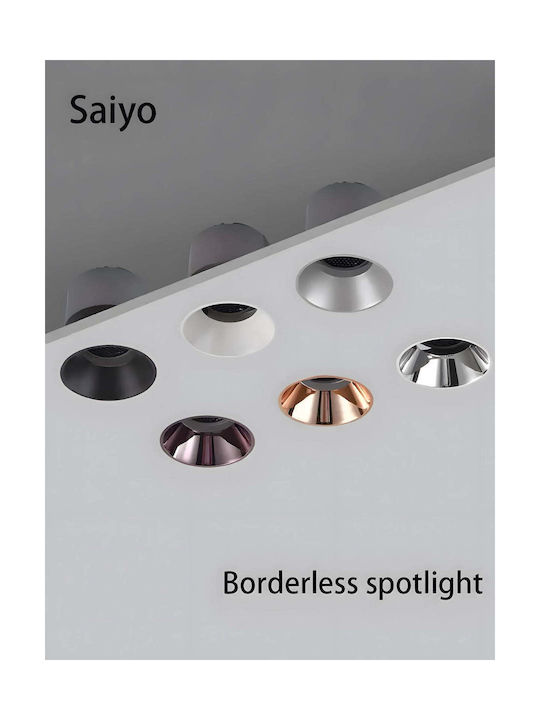Home Lighting Metallic Recessed Spot with Socket GU10 Silver 7x7cm. 1pcs