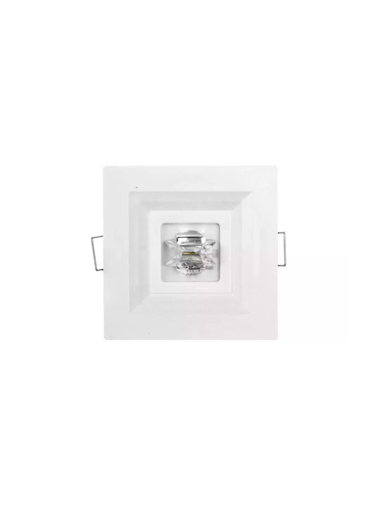 Awex Rechteckig Einbau Spot Weiß 9.5x3cm. 1Stück