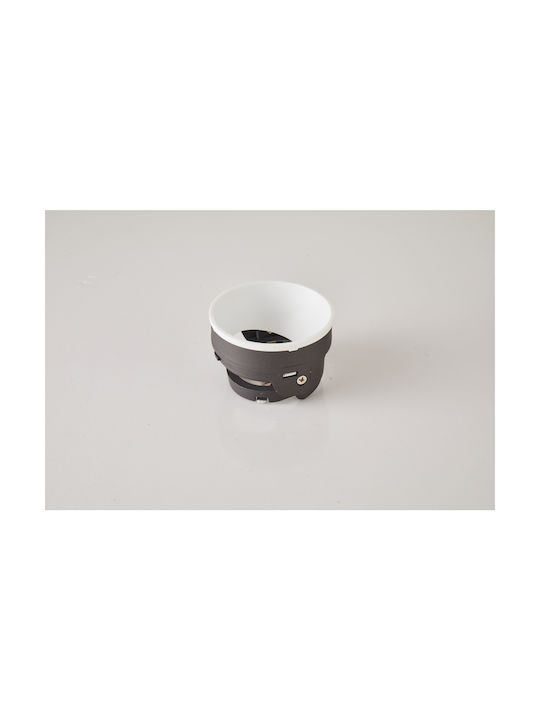 Home Lighting Metallic Recessed Spot with Socket GU10 White 6.5x6.5cm. 1pcs