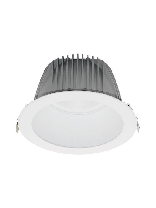 Elmark Rund Metallisch Einbau Spot mit integriertem LED und Kaltweißes Licht Weiß 18.5x18.5cm. 1Stück Elmark Rund Metallisch Einbau Spot mit integriertem LED und Kaltweißes Licht Weiß 18.5x18.5cm. 1Stück