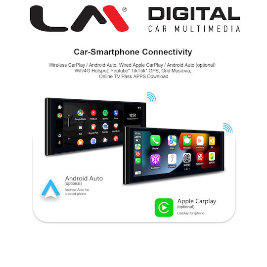 LM Digital Sistem Audio Auto pentru Audi Q2 Q2 2017 (Bluetooth/USB/WiFi/GPS/Apple-Carplay/Android-Auto)