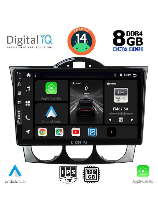 Digital IQ Car-Audiosystem für Mazda RX-8 2001-2008 (Bluetooth/USB/AUX/WiFi/GPS/Apple-Carplay/Android-Auto) mit Touchscreen 9"