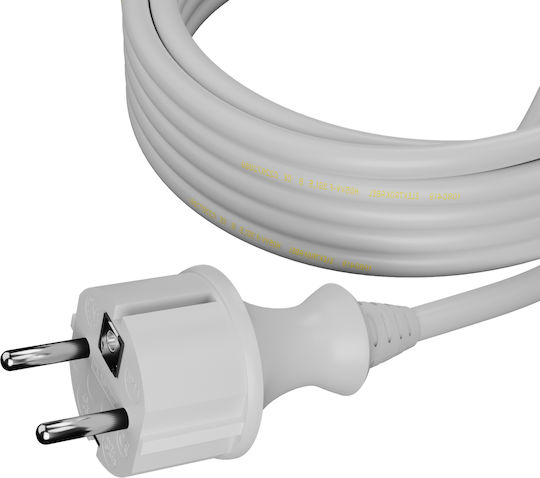 AWTools Καλώδιο Ρεύματος τύπου NYL με Διατομή 3x1.5mm² σε Λευκό Χρώμα 1m