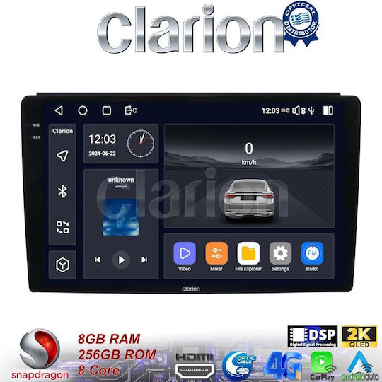 Clarion Sistem Audio Auto pentru Peugeot Boxer Fiat Ducato 2006-2011 (Bluetooth/USB/WiFi/GPS/Apple-Carplay/Android-Auto) cu Ecran Tactil 9"