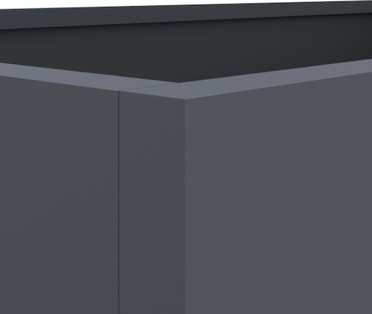 vidaXL Planter Box Plastic Charcoal 62x46x47cm.